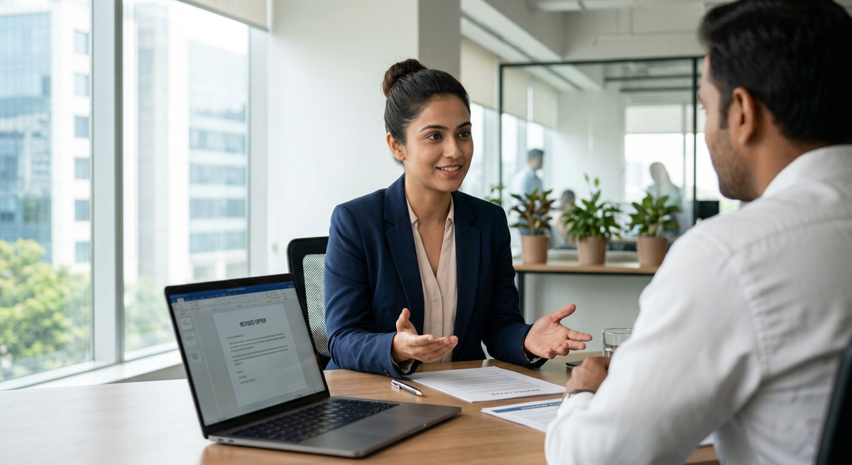 Professional in salary negotiation setting